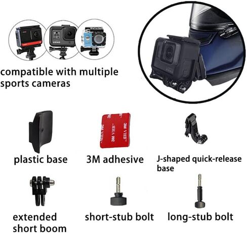 Ediximi مخصص سبائك الألومنيوم دراجة نارية خوذة الذقن جبل عدة لكاميرات GoPro العمل مع منصات لاصقة وJ-Hook جبل SHOEI-X14 المعادن in Kuwait