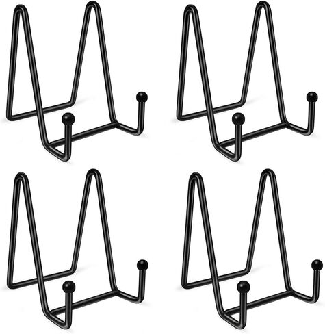 سيربورت 4 عبوات من حوامل لوحات العرض مقاس 4 انش، حامل لوحات من الحديد الاسود لعرض الصور واطارات الصور واللوحات الزخرفية والتابلت والفنون، حامل عرض in Kuwait