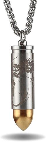 تيتانيوم ميني نيترو بيل فوب القطر الداخلي 0.32 بوصة مع قلادة ممتازة وطرف إضافي للغرفة حامل حبوب خفيف الوزن لـ EDC مقاوم للماء 30 قدم (PF193B) in Kuwait