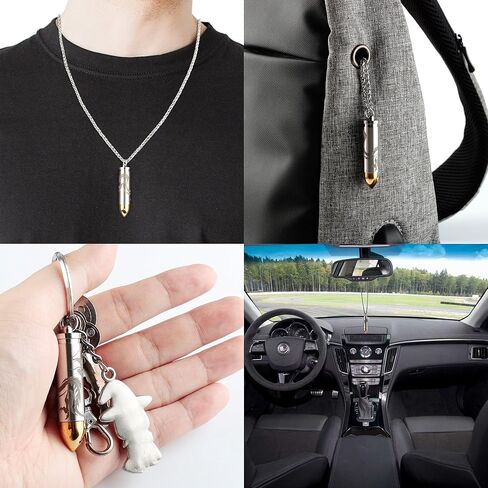 تيتانيوم ميني نيترو بيل فوب القطر الداخلي 0.32 بوصة مع قلادة ممتازة وطرف إضافي للغرفة حامل حبوب خفيف الوزن لـ EDC مقاوم للماء 30 قدم (PF193B) in Kuwait