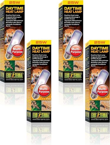 Exo Terra 4 Pack of Daytime Heat Lamps, 25 Watts, Broad Spectrum Light Bulb for Reptiles and Plants in Saudi Arabia