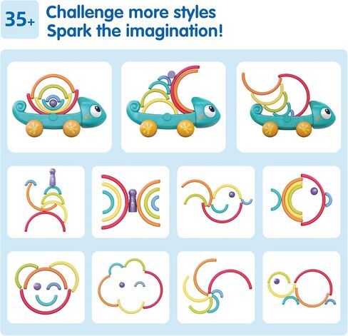 ألعاب يوسيل مونتيسوري، لعبة تكديس قوس قزح، ألعاب تعليمية للزحف التعليمية، ألعاب دفع وسحب للأطفال، هدايا ألعاب للأطفال الصغار لمدة 18 شهرًا فما فوق in Kuwait