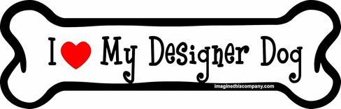 Imagine This I Love My Designer Dog Bone Car Magnet, 2-Inch by 7-Inch in Saudi Arabia