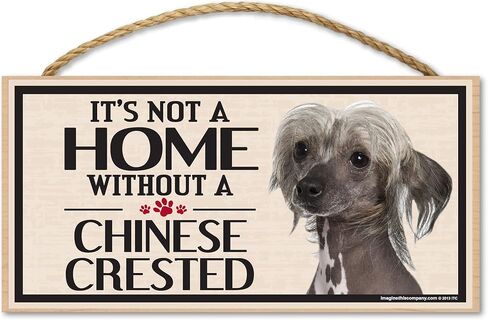 Imagine This Wood Sign for Chinese Crested Dog Breeds in Saudi Arabia