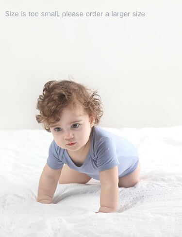 Baby Short Sleeve Solid Bodysuit Set - Rayon made from Bamboo - Newborn Infant Toddler Boy Girl - 5-Pack in Saudi Arabia