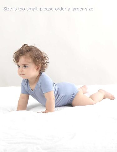 Baby Short Sleeve Solid Bodysuit Set - Rayon made from Bamboo - Newborn Infant Toddler Boy Girl - 5-Pack in Saudi Arabia