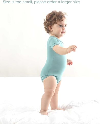 Baby Short Sleeve Solid Bodysuit Set - Rayon made from Bamboo - Newborn Infant Toddler Boy Girl - 5-Pack in Saudi Arabia