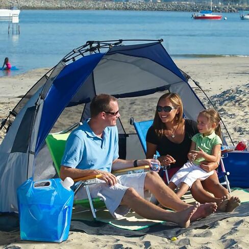 واي زد بي اي سي 6 عبوات من حاويات المياه القابلة للطي في الهواء الطلق محمولة لتخزين المياه خالية من البيسفينول ايه للمشي لمسافات طويلة والتخييم والنزهات والشواء والرياضات الخارجية (5 لتر+10 لتر) ازرق in Kuwait