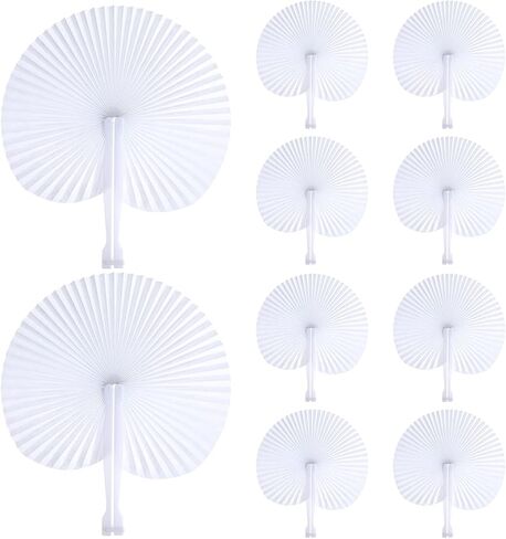 Yaegoo 60 PCS Folding Paper Fans, Folding Handheld Fans with Plastic Handle for Wedding Favor Birthday Party in Saudi Arabia