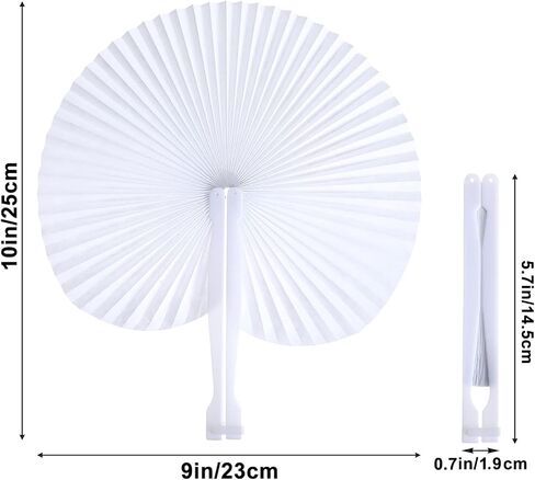 Yaegoo 60 PCS Folding Paper Fans, Folding Handheld Fans with Plastic Handle for Wedding Favor Birthday Party in Saudi Arabia
