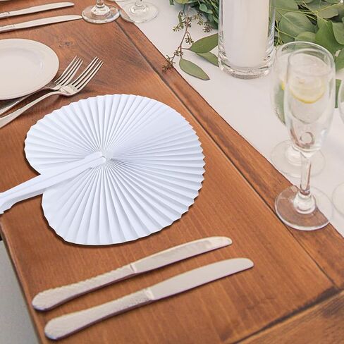 Yaegoo 60 PCS Folding Paper Fans, Folding Handheld Fans with Plastic Handle for Wedding Favor Birthday Party in Saudi Arabia
