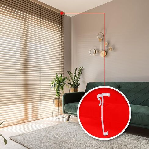 اميزدنج دريبواي هاردوير 12 الكمية: مشابك ستارة قصيرة 3.25 انش لقطع الستائر الخشبية والخشبية الافقية in Kuwait