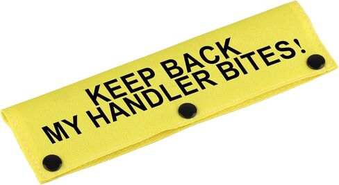 Funny Dog Leash Sleeve Keep Back My Handler Bites! Dog Leash Wrap Sleeve Pet Birthday Gift (My Handler Bites-Sleeve) in Saudi Arabia