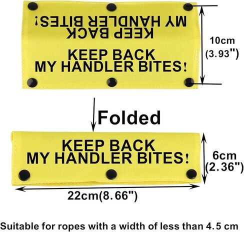 Funny Dog Leash Sleeve Keep Back My Handler Bites! Dog Leash Wrap Sleeve Pet Birthday Gift (My Handler Bites-Sleeve) in Saudi Arabia