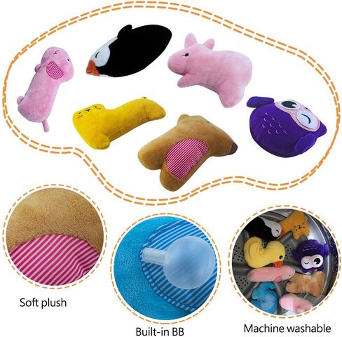AWOOF Puppy Toys, 10 Pack Cute Puppy Plush Chew Squeaky Dog Toys for Boredom, Puppy Teething Toys for Medium to Small Dogs in Saudi Arabia