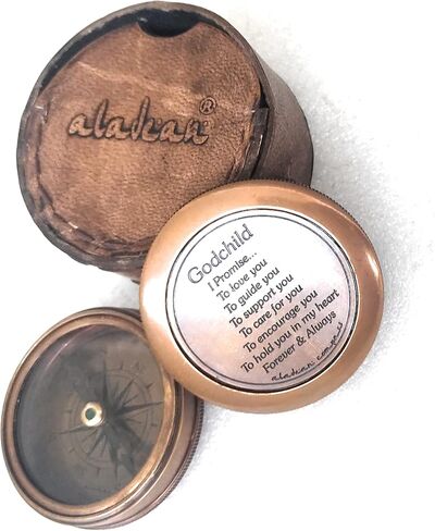 Gift for Godchild Compass | Godson Goddaughter - I Promise to Love You Baptism Gifts Christian Communion Confirmation Christmas Birthday Gifts for Boys Girls Kids in Saudi Arabia