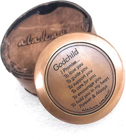 Gift for Godchild Compass | Godson Goddaughter - I Promise to Love You Baptism Gifts Christian Communion Confirmation Christmas Birthday Gifts for Boys Girls Kids in Saudi Arabia