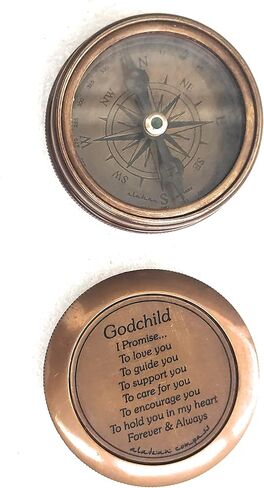 Gift for Godchild Compass | Godson Goddaughter - I Promise to Love You Baptism Gifts Christian Communion Confirmation Christmas Birthday Gifts for Boys Girls Kids in Saudi Arabia