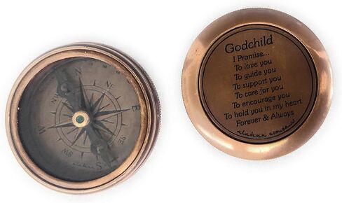 Gift for Godchild Compass | Godson Goddaughter - I Promise to Love You Baptism Gifts Christian Communion Confirmation Christmas Birthday Gifts for Boys Girls Kids in Saudi Arabia