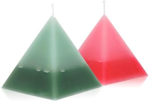 Fifi Peony Gemstone Candle- Surprise Hidden Gemstones Crystals Embedded in a Stunning Ombre Pink Pyramid Candle. Scented with Classic Rose and Tropical Coconut. in Saudi Arabia