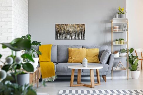 Boieesen Art، 24x48 بوصة مرسومة يدويًا لوحة زيتية تجريدية حديثة على القماش لوحة أكريليك ملونة بسيطة جدار الفن عمل فني معاصر ديكور المنزل in Kuwait