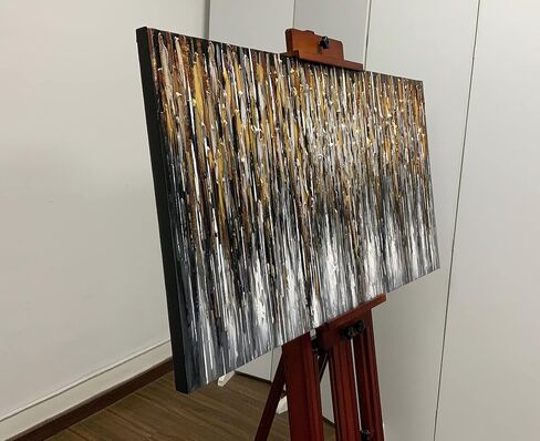 Boieesen Art، 24x48 بوصة مرسومة يدويًا لوحة زيتية تجريدية حديثة على القماش لوحة أكريليك ملونة بسيطة جدار الفن عمل فني معاصر ديكور المنزل in Kuwait