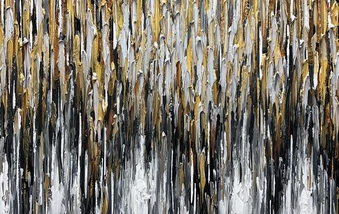 Boieesen Art، 24x48 بوصة مرسومة يدويًا لوحة زيتية تجريدية حديثة على القماش لوحة أكريليك ملونة بسيطة جدار الفن عمل فني معاصر ديكور المنزل in Kuwait