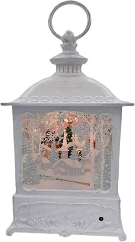 Gerson Lighted 8.5 Inch Christmas Water Lantern Snow Globe with Continuous Swirling Glitter- Snowman Family in Kuwait