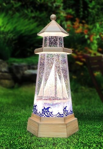 Acrylic LED & Water Spinning Lighthouse BO, Light up, 3AA Battery not Included. in Saudi Arabia