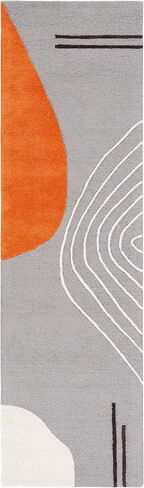 SAFAVIEH Rodeo Drive Collection Runner Rug - 2'3" x 6', Ivory & Black, Handmade Mid-Century Modern Abstract Wool, Ideal for High Traffic Areas in Living Room, Bedroom (RD860B) in Saudi Arabia