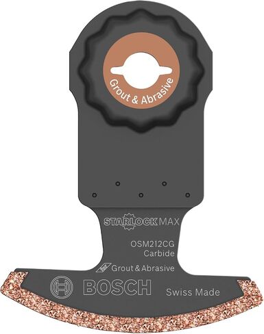 BOSCH OSM212CG 1-Piece 2-1/2 In. x 1/8 In. StarlockMax Oscillating Multi Tool Grout & Abrasive Carbide Grit Segmented Saw Blade for Extreme-Duty Applications in Grout Removal in Saudi Arabia