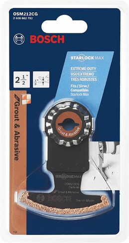 BOSCH OSM212CG 1-Piece 2-1/2 In. x 1/8 In. StarlockMax Oscillating Multi Tool Grout & Abrasive Carbide Grit Segmented Saw Blade for Extreme-Duty Applications in Grout Removal in Saudi Arabia