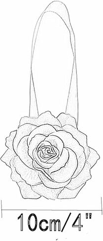 YYC 1Pair Rose Flower Magnetic Curtain Tieback Wedding Curtain Buckle Drapey Holder Girl's Room Decor (Red) in Kuwait