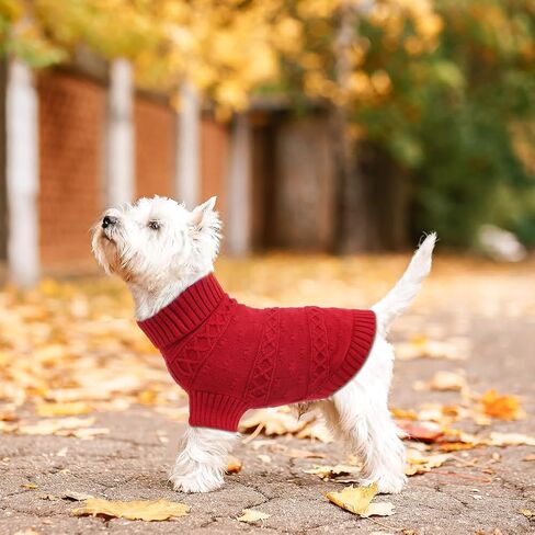 EMUST Sweater for Dogs, Stretchable Dog Christmas Sweater with Turtleneck, Soft Dog Clothes for French Bulldog, Dachshunds, Pitbull, Pink M in Saudi Arabia