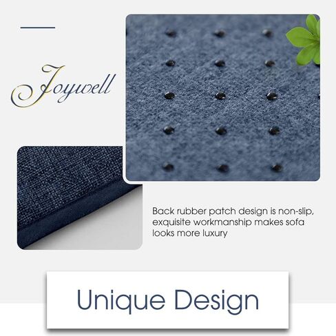 Joywell Linen Armrest Covers for Living Room Anti-Slip Sofa Arm Protector for Dogs, Cats, Pets Armchair Slipcover for Recliner with 4 Pockets for TV Remote Control, Phone, Set of 1, Navy in Kuwait