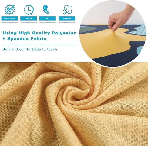 FUANGUI Stretch Armless Futon Cover Printed Futon Bed Cover Futon Couch Cover Armless Sofa Cover with Elastic Bottom Folding Sofa Slipcover Furniture Protector Without Armrests, 58 in Kuwait