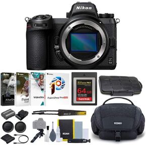كاميرا Nikon Z6II بدون مرآة مع بطاقة CFexpress سعة 64 بوصة وحقيبة كتف ومجموعة من البرامج والملحقات (5 عناصر) in Saudi Arabia