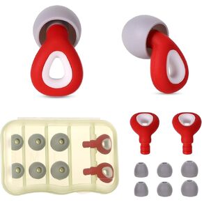 Ear Plugs for Sleeping Noise Canceling, Soft Noise Reduction Earplugs with Storage Box Reusable Silicone Snoring Blocking Earplugs Hearing Protection for Work Travel Concerts (Black)