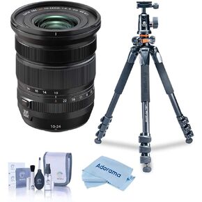 Fujifilm XF 10-24mm f/4 R OIS WR Lens, Bundle with Vanguard Alta Pro 264AT Tripod, Cleaning Kit, Microfiber Cloth in Kuwait