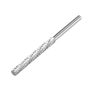 uxcell HSS Rotary Files 1/4" Shank, Double Cut Top Flat Cylinder Shape Rotary Burrs Tool 6mm Dia, for Die Grinder Drill Bit Wood Soft Metal Carving Polishing Model Engineering