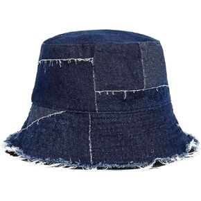 MILAKOO Unisex Demin Bucket Hat Washed Jean Fisherman Cap for Women Wide Brim Lightweight Packable in Kuwait
