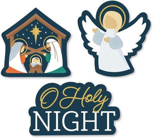 Big Dot of Happiness Holy Nativity - DIY Shaped Manger Scene Religious Christmas Cut-Outs - 24 Count in Saudi Arabia