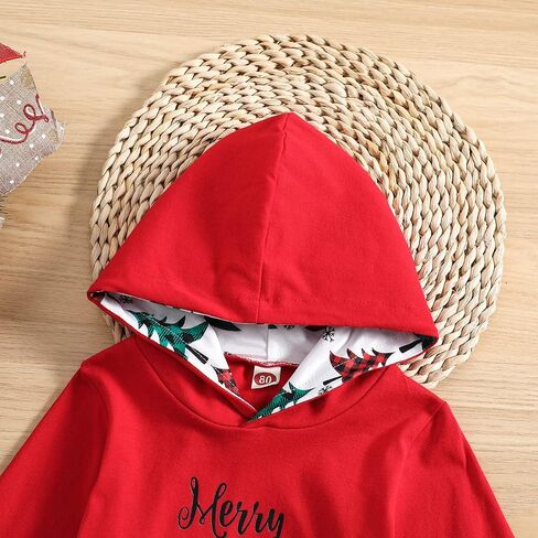 Ritatte Toddler Baby Boy Christmas Outfits Truck Long Sleeve Hoodie Sweatshirt Xmas Tree Pant 2Pcs Fall Winter Clothes Set in Kuwait