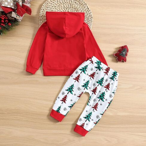 Ritatte Toddler Baby Boy Christmas Outfits Truck Long Sleeve Hoodie Sweatshirt Xmas Tree Pant 2Pcs Fall Winter Clothes Set in Kuwait