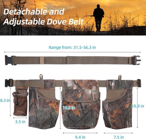حمامة الصيد حزام حقيبة Laelr حمامة حزام مع لعبة الحقيبة شل أكياس زجاجة المياه الناقل لحقل صيد الطيور وحزام اللعبة اطلاق النار حزام قابل للتعديل لعبة الصيد أحزمة الصيد معدات الصيد بندقية شل الحقيبة in Kuwait