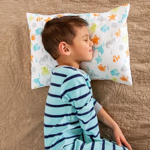 غطاء وسادة للأطفال الصغار من BB MY BEST BUDDY للأولاد والبنات - تصميم راقصة الباليه - 13 × 18 - ينكمش ليناسب - 100% قطن - لا يسبب الحساسية بشكل طبيعي وناعم - مصمم في الولايات المتحدة الأمريكية - ناعم يمكن غسله في الغسالة in Kuwait