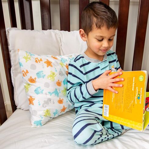 غطاء وسادة للأطفال الصغار من BB MY BEST BUDDY للأولاد والبنات - تصميم راقصة الباليه - 13 × 18 - ينكمش ليناسب - 100% قطن - لا يسبب الحساسية بشكل طبيعي وناعم - مصمم في الولايات المتحدة الأمريكية - ناعم يمكن غسله في الغسالة in Kuwait