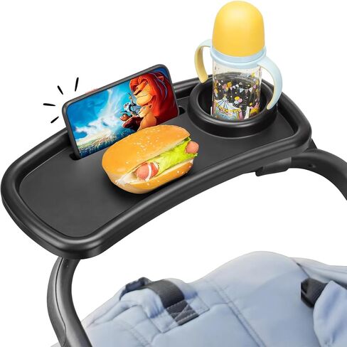 صينية وجبات خفيفة لعربة الاطفال من واي ام يو مع حامل اكواب، حامل اكواب لعربة الاطفال 3 في 1 مع حامل جوال لزجاجة الاطفال والوجبات الخفيفة واكسسوارات عربة الاطفال in Kuwait