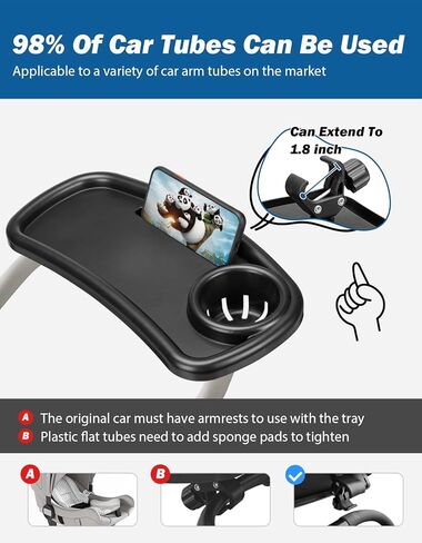 صينية وجبات خفيفة لعربة الاطفال من واي ام يو مع حامل اكواب، حامل اكواب لعربة الاطفال 3 في 1 مع حامل جوال لزجاجة الاطفال والوجبات الخفيفة واكسسوارات عربة الاطفال in Kuwait