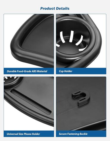 صينية وجبات خفيفة لعربة الاطفال من واي ام يو مع حامل اكواب، حامل اكواب لعربة الاطفال 3 في 1 مع حامل جوال لزجاجة الاطفال والوجبات الخفيفة واكسسوارات عربة الاطفال in Kuwait